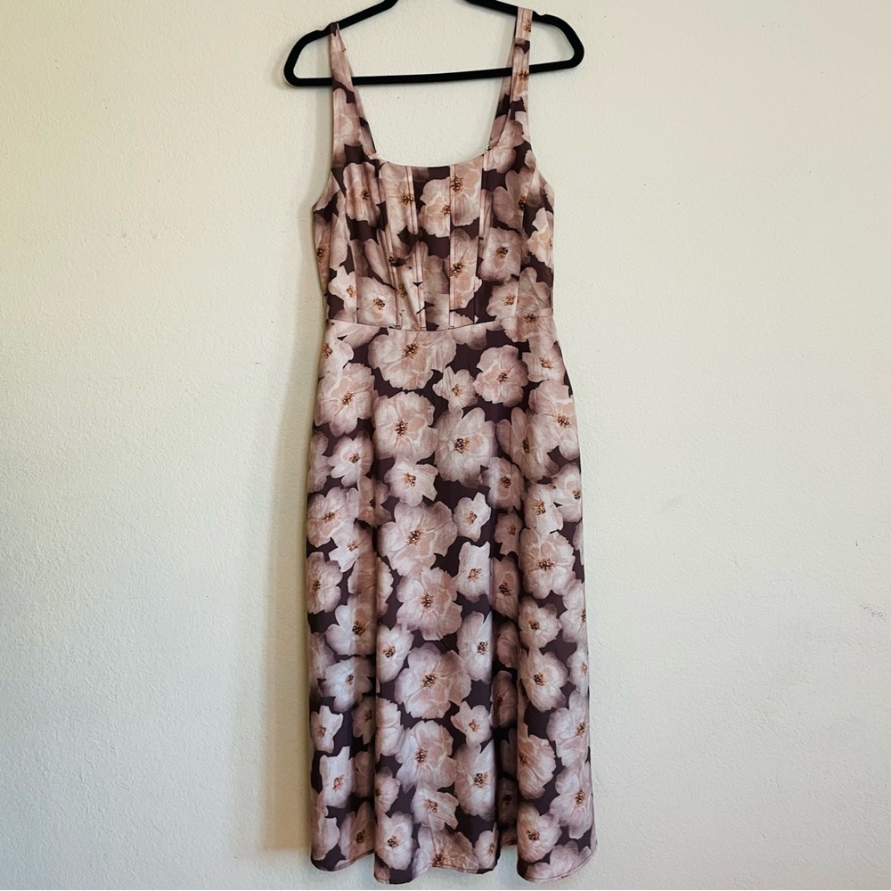 Mellowday woman’s Floral Sleeveless Dress size M Fall Winter flowy feminine - Picture 1 of 11